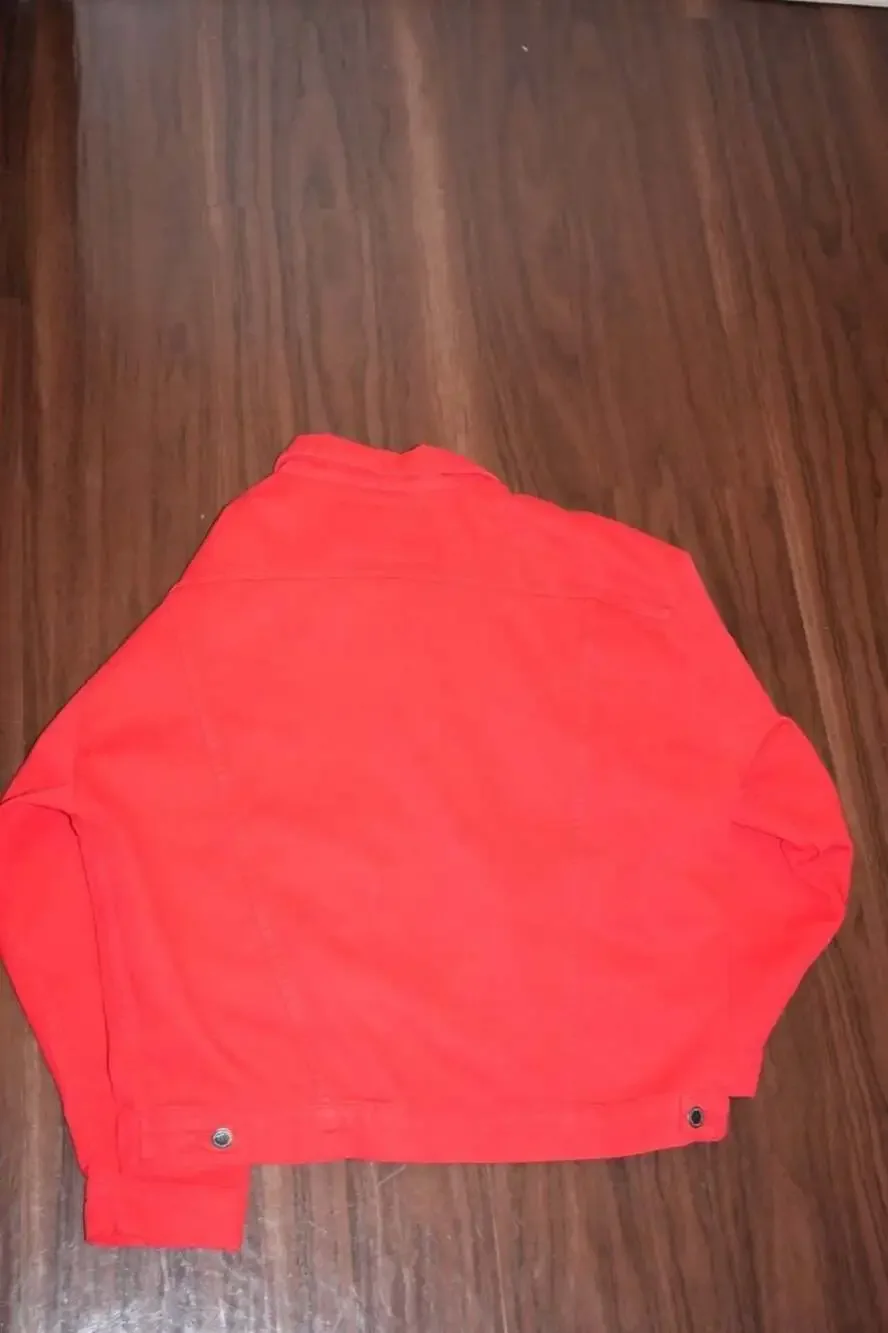 NASASEASONS Red Denim Trucker Jacket